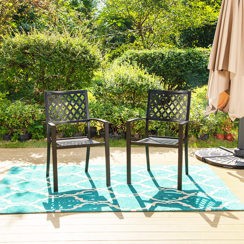 Metal stackable online garden chairs